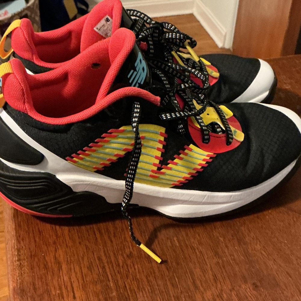 New Balance Kids Black and Yellow Sneakers
